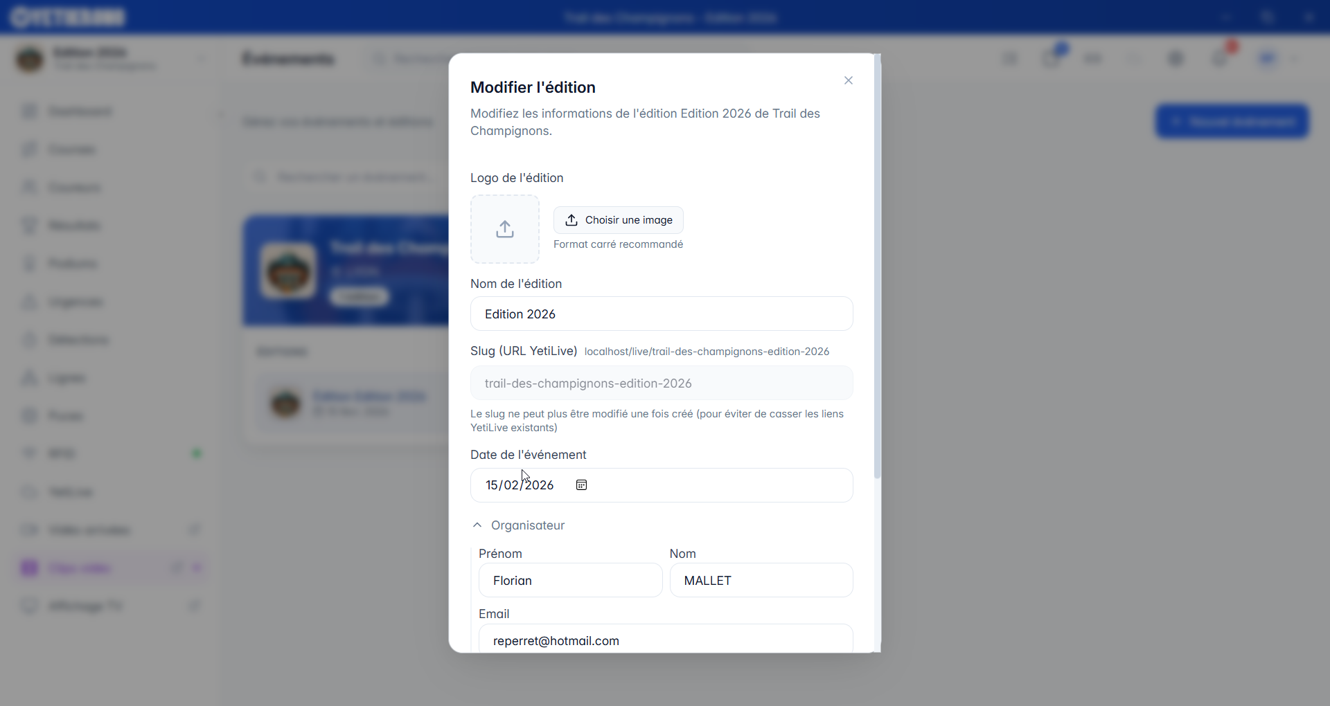 Édition d'une édition