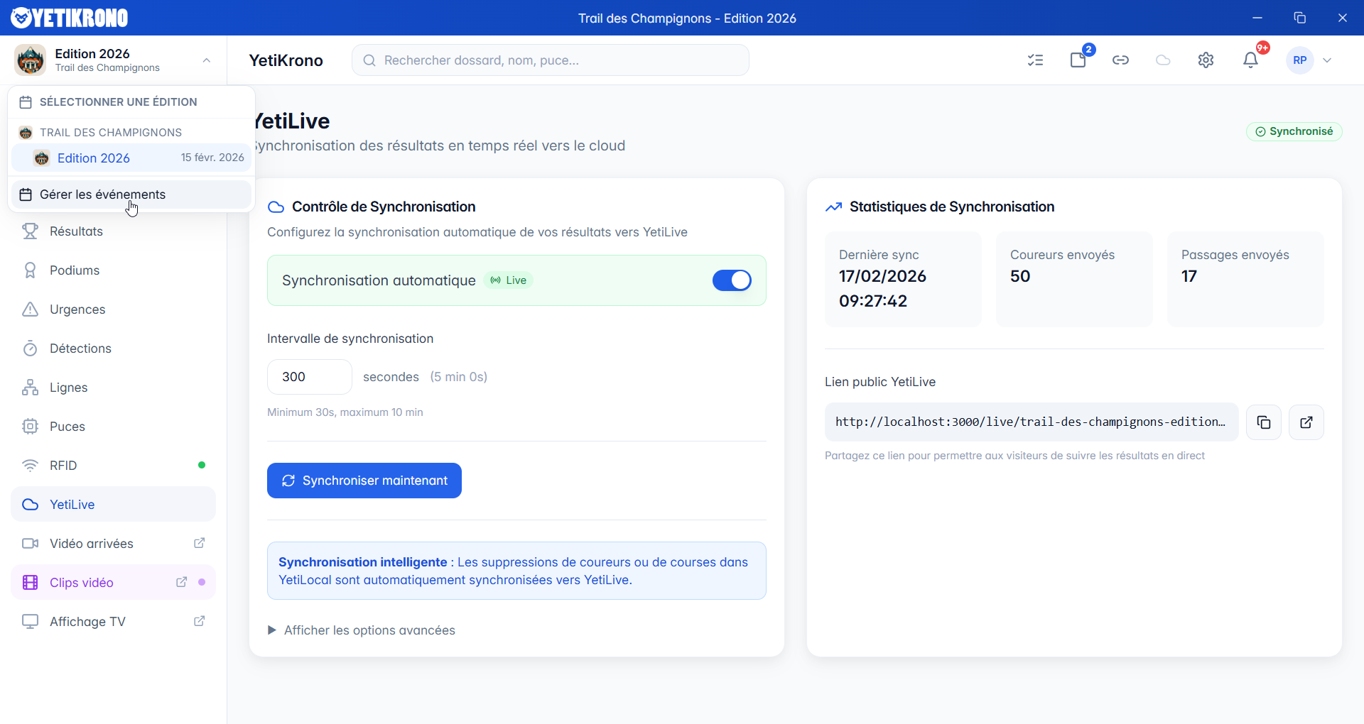 Synchronisation par édition
